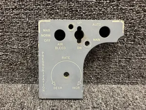 2418104-1 Learjet 25B Pressurization Placard Panel